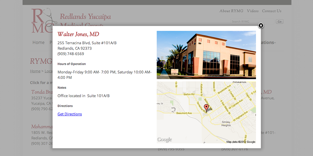 RYMG detail location modal